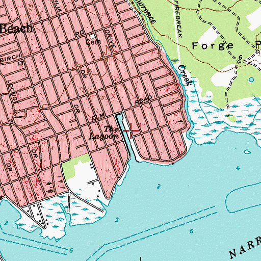 Topographic Map of The Lagoon, NY