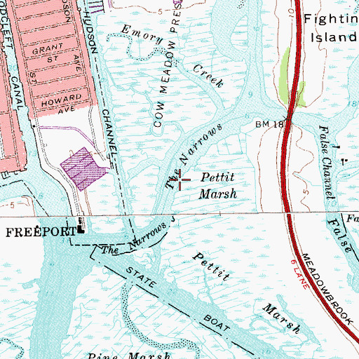 Topographic Map of The Narrows, NY