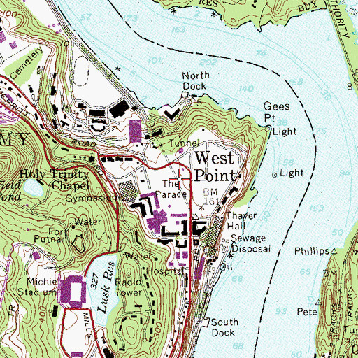 Topographic Map of The Parade, NY
