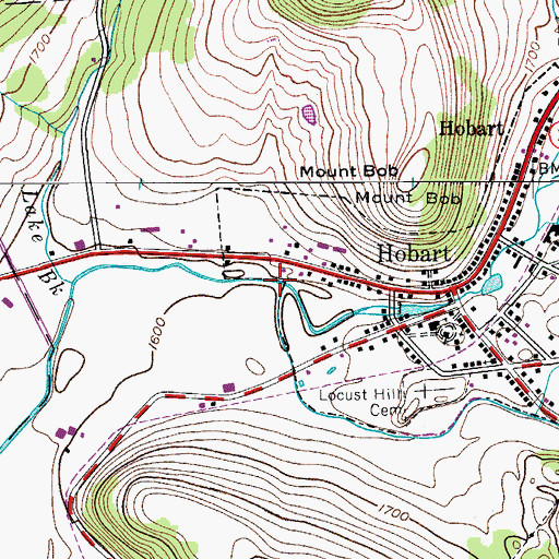 Topographic Map of Town Brook, NY