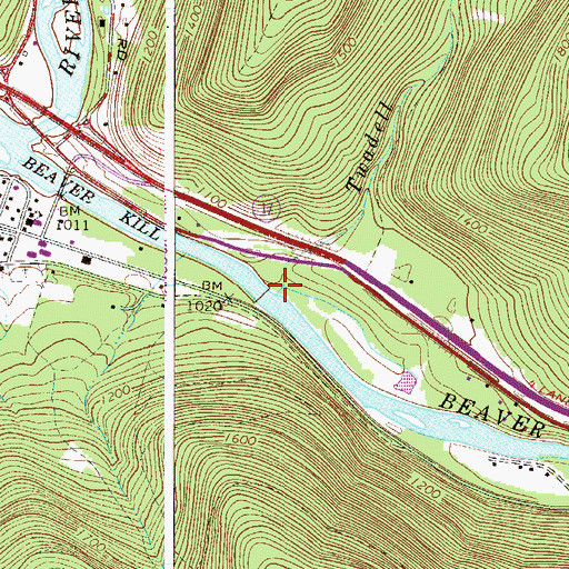 Topographic Map of Twadell Brook, NY