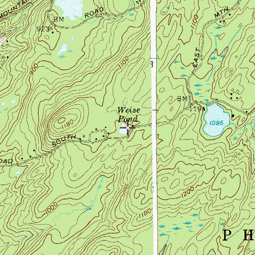 Topographic Map of Weise Pond, NY