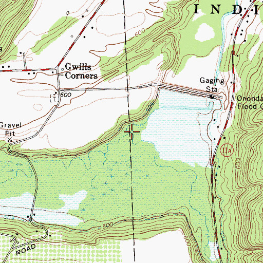 Topographic Map of West Branch Onondaga Creek, NY