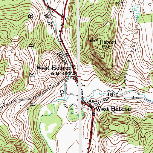 Topographic Map of West Hebron, NY