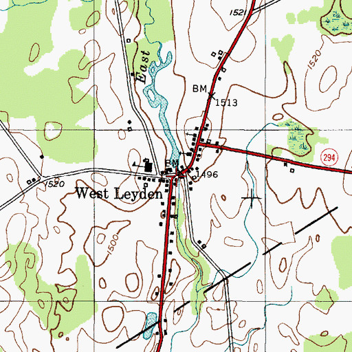 Topographic Map of West Leyden, NY