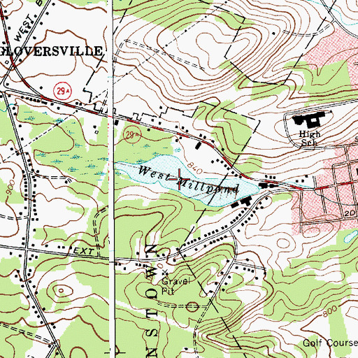 Topographic Map of West Millpond, NY