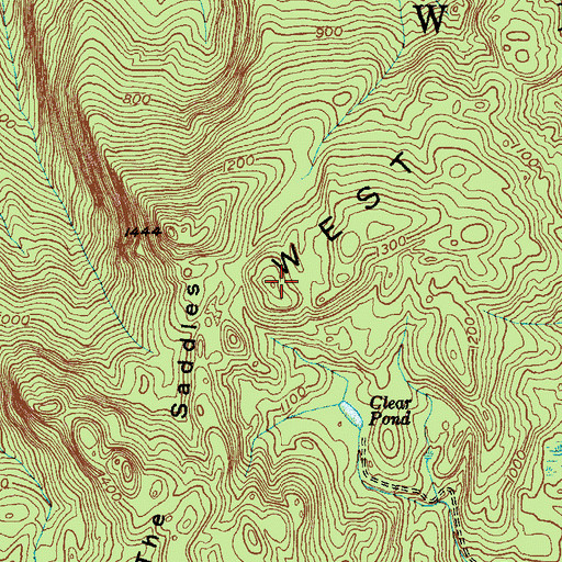 Topographic Map of West Mountain, NY