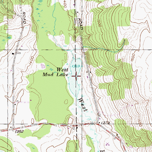Topographic Map of West Mud Lake, NY