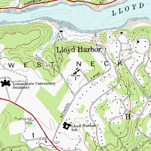 Topographic Map of West Neck, NY