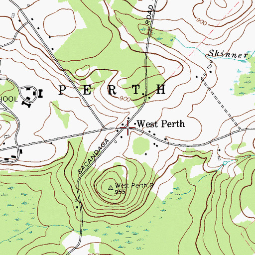 Topographic Map of West Perth, NY