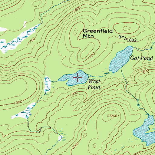 Topographic Map of West Pond, NY