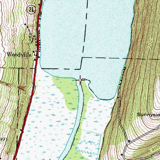 Topographic Map of West River, NY