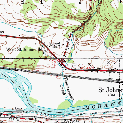 Topographic Map of West Saint Johnsville, NY