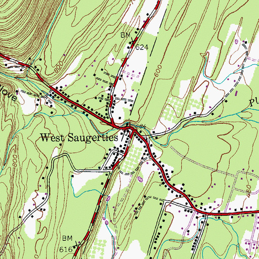 Topographic Map of West Saugerties, NY