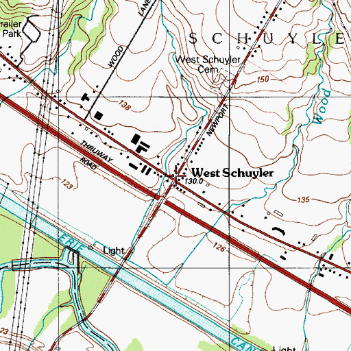Topographic Map of West Schuyler, NY