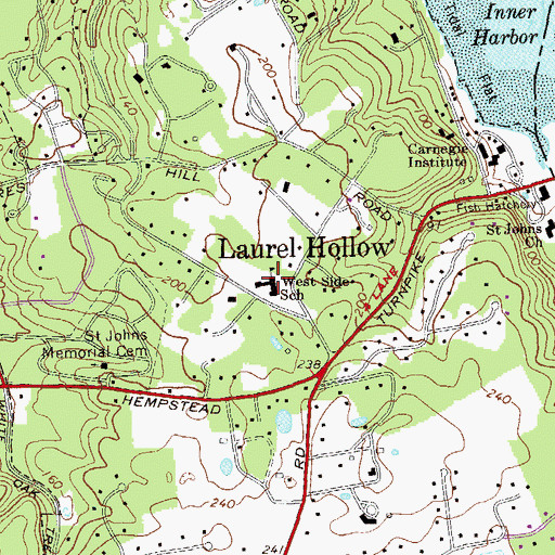 Topographic Map of West Side School, NY