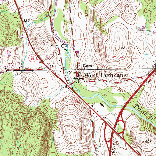Topographic Map of West Taghkanic, NY