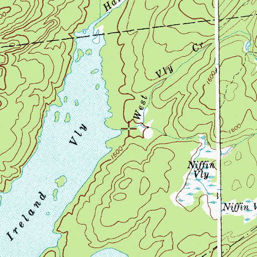 Topographic Map of West Vly Creek, NY