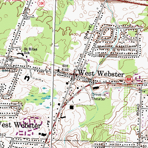 Topographic Map of West Webster, NY