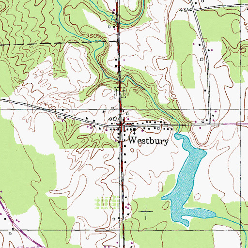 Topographic Map of Westbury, NY