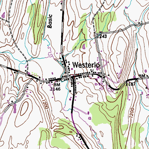 Topographic Map of Westerlo, NY