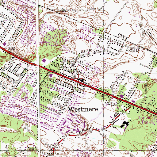Topographic Map of Westmere, NY