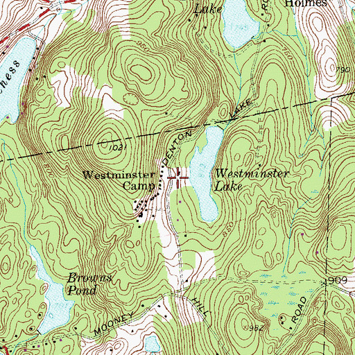 Topographic Map of Westminster Camp, NY