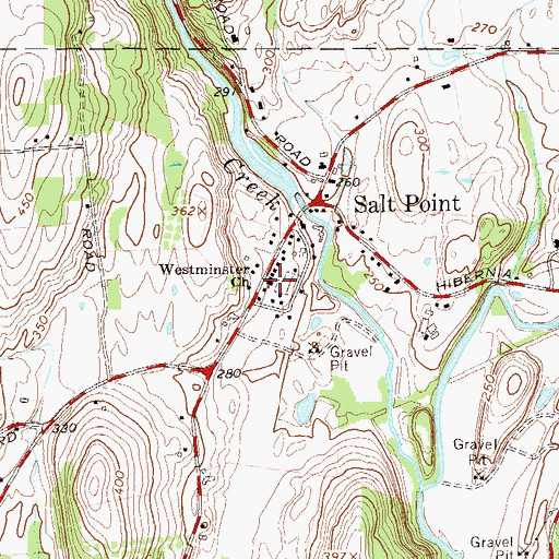 Topographic Map of Westminster Presbyterian Church, NY