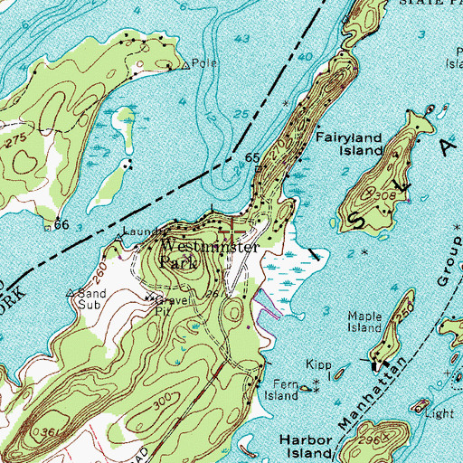 Topographic Map of Westminster Park, NY