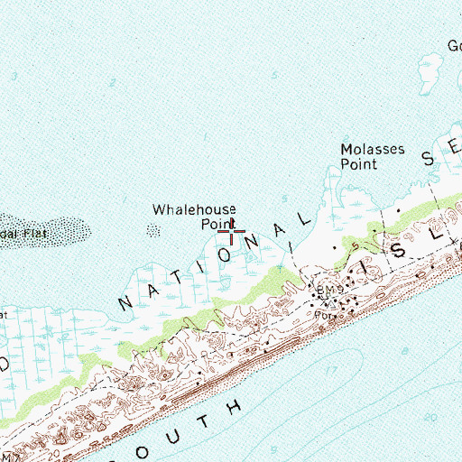 Topographic Map of Whalehouse Point, NY