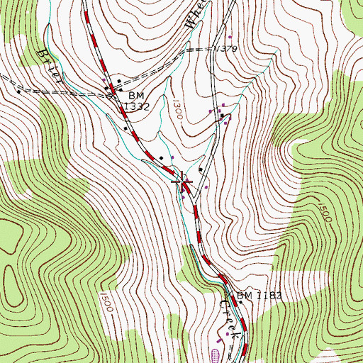 Topographic Map of Wheaton Creek, NY