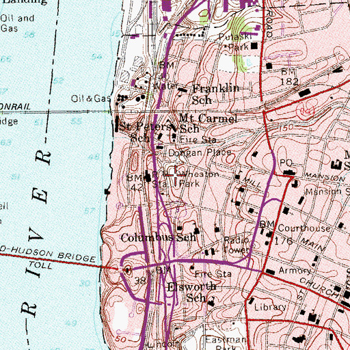 Topographic Map of Wheaton Park, NY