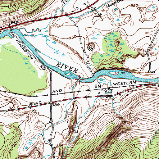 Topographic Map of Wheeler Brook, NY
