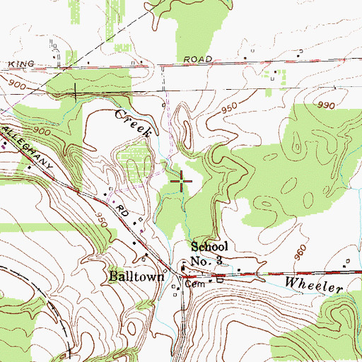 Topographic Map of Wheeler Brook, NY