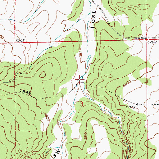 Topographic Map of Pour Off Canyon, AZ