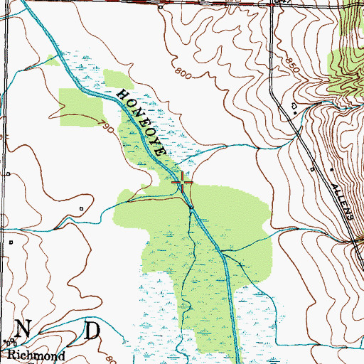 Topographic Map of Whetstone Brook, NY