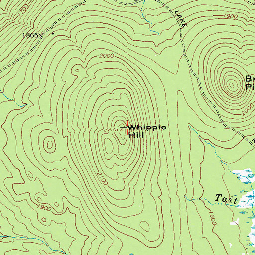 Topographic Map of Whipple Hill, NY