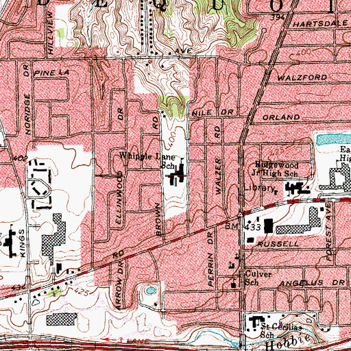 Topographic Map of Ivan L Green Primary School, NY