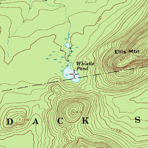 Topographic Map of Whistle Pond, NY