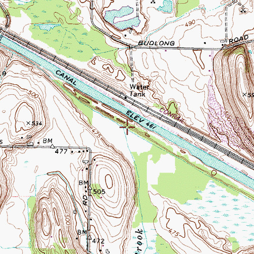 Topographic Map of White Brook, NY