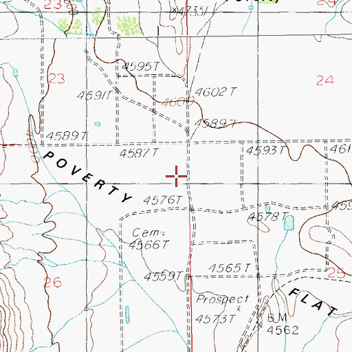 Topographic Map of Poverty Flat, AZ