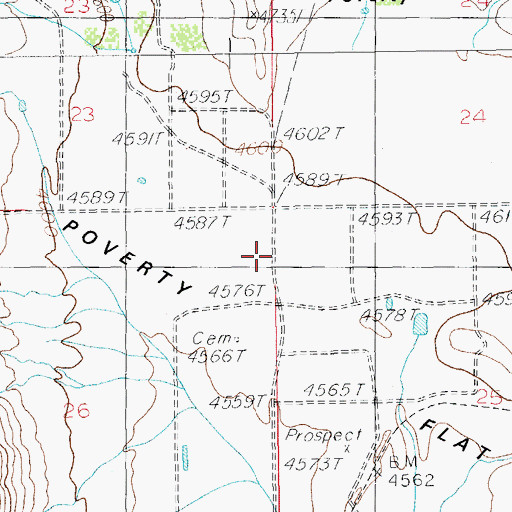 Topographic Map of Poverty Flat, AZ