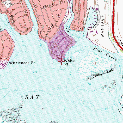 Topographic Map of White Point, NY