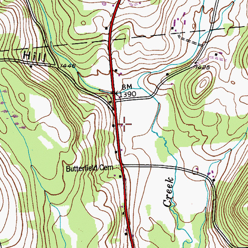 Topographic Map of Whitehouse School (historical), NY