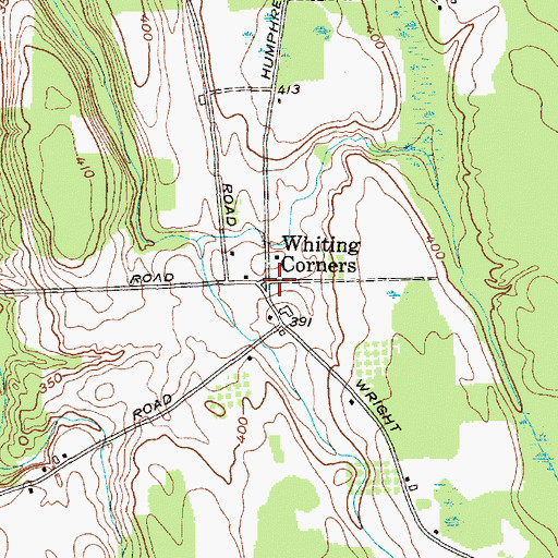 Topographic Map of Whiting Corners, NY