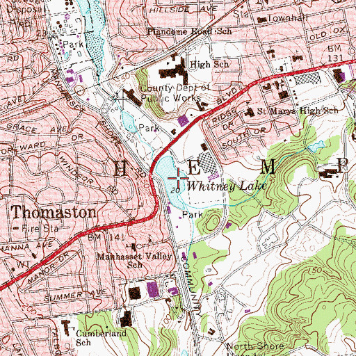 Topographic Map of Whitney Lake, NY