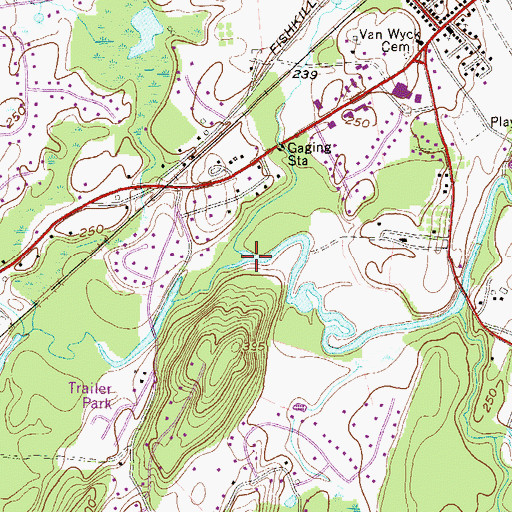 Topographic Map of Whortlekill Creek, NY