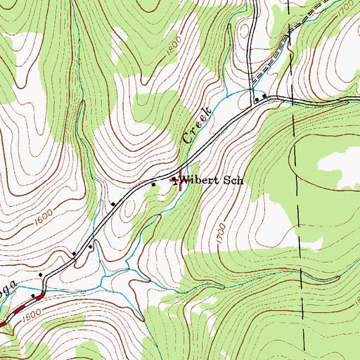 Topographic Map of Wibert School, NY