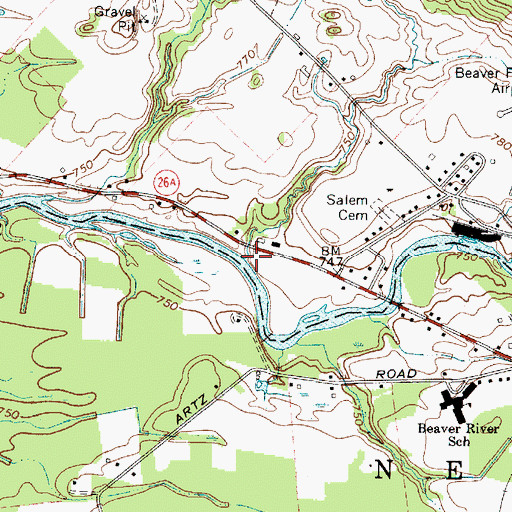 Topographic Map of Widmeyer Creek, NY