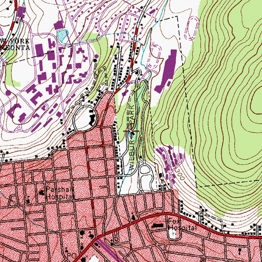 Topographic Map of Wilbur Park, NY